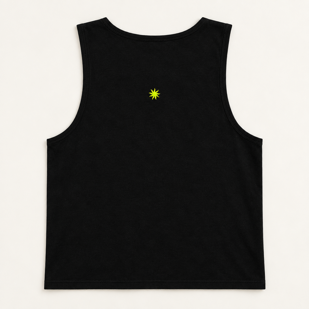 NEON SUN Hours Tank back flat lay